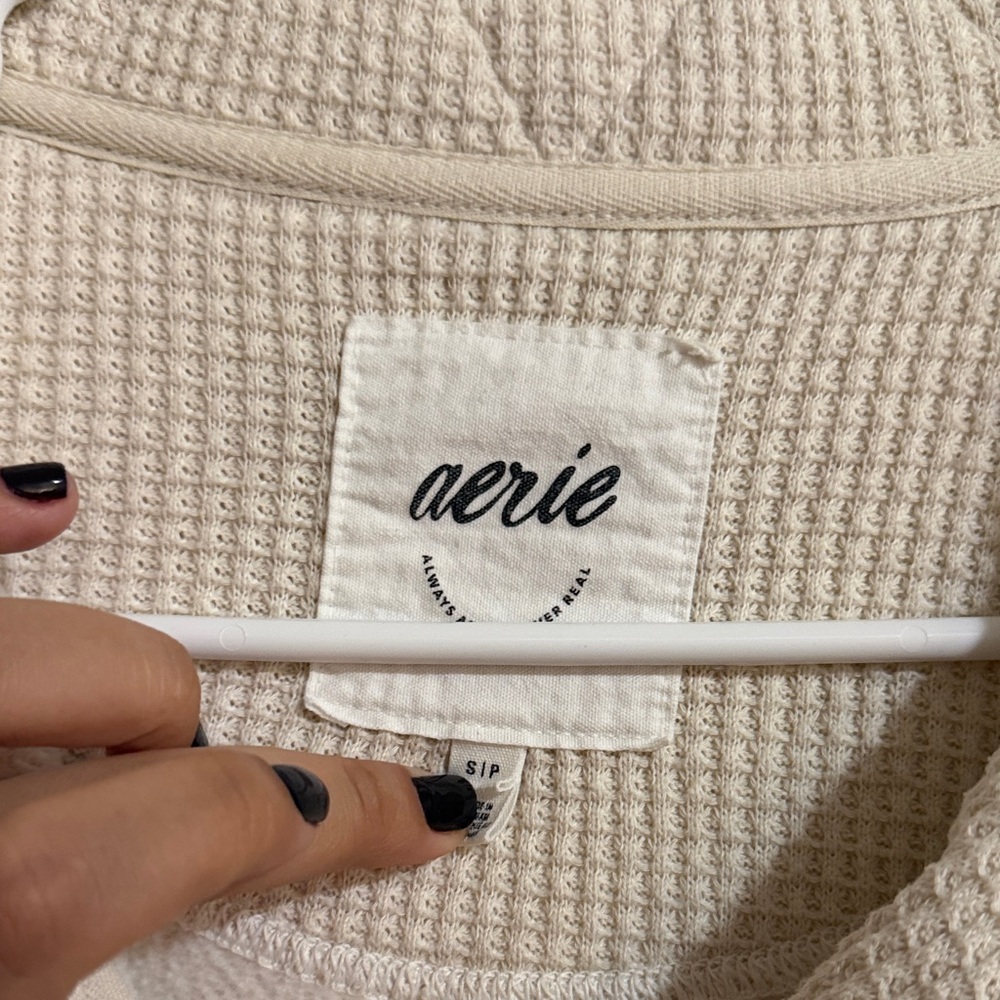 Aerie Getaway Quarter Snap Sweatshirt - Picture 2 of 6